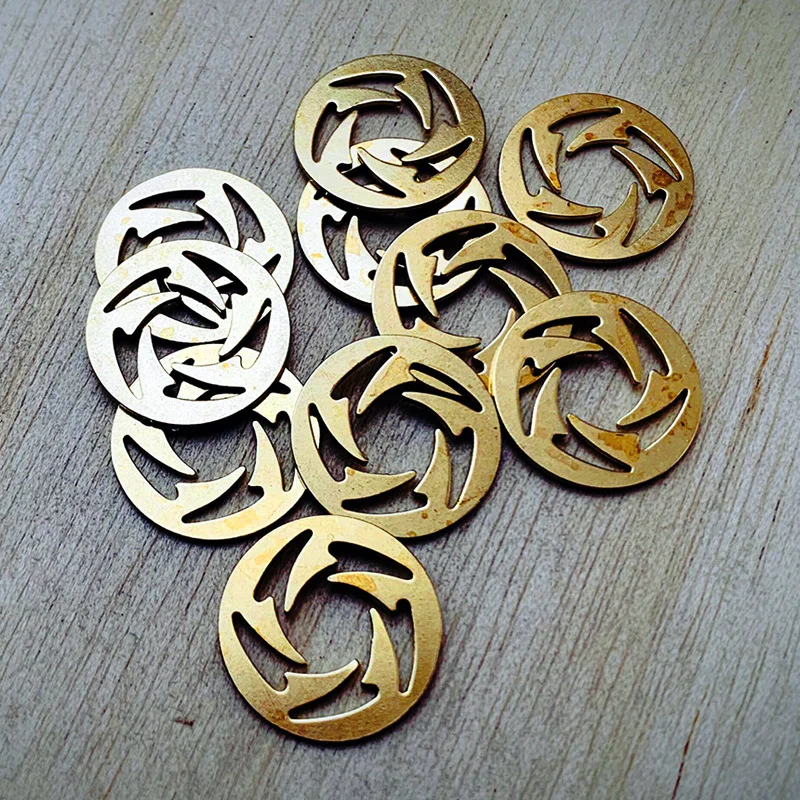 2pcs Folding Knife Brass Washer Bronze Copper Metal Gasket Cushion for Benchmade 710 720 723 550 551 552 DIY Make Solid Pad Ring images - 6