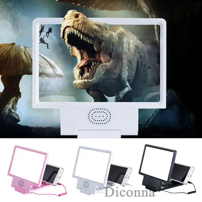 3D мобильный увеличитель для экрана телефона с динамиком Bluetooth стереозвук HD