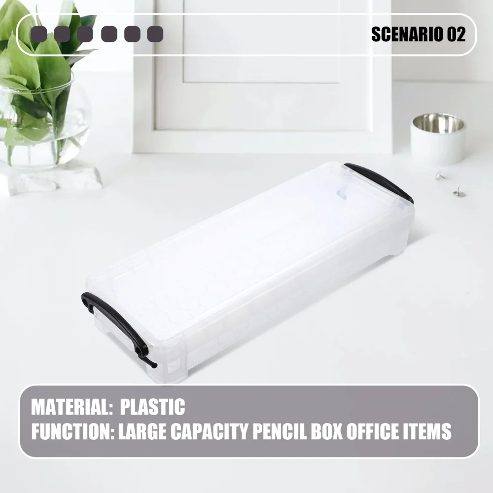 

1 Set 6Pcs Pencil Boxes Large Capacity Office Storage Boxes (White)