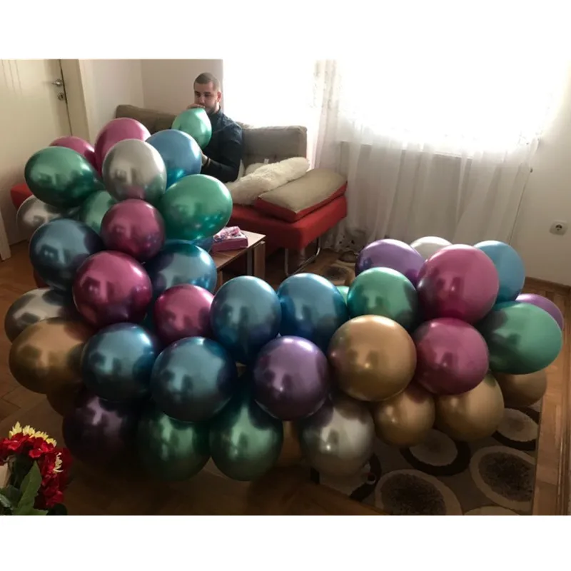 10 шт 12 дюймов хромированная латексные воздушные шары для свадьбы вечеринки декор