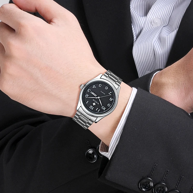 WWOOR White Wrist Watches Men Watches Lady Top Brand Luxury Quartz Wristwatch For Lover's Fashion Dress Clock Relogio Masculino