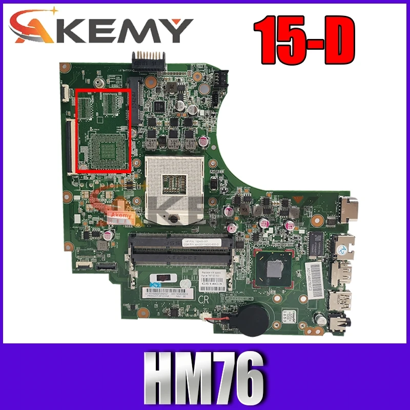 

AKemy Laptop motherboard For HP Probook 15-D 250 G2 HM76 SLJ8E Mainboard 747137-001 747137-501 010194G00-J09-G