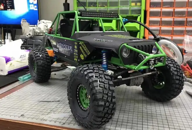 Тела Наборы металлическая рулонная клетка крышка двигателя 1/10 Масштаб RC Рок Cralwer