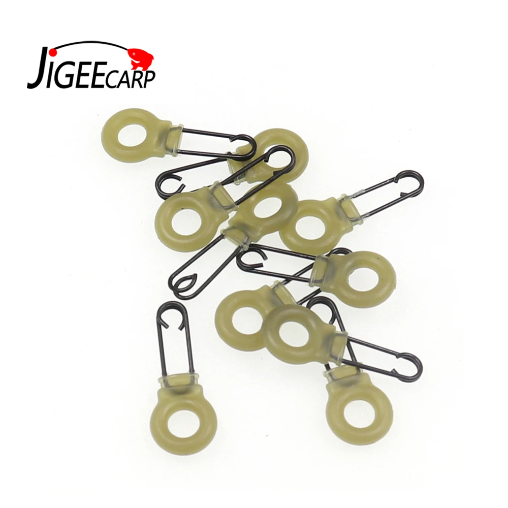 JIGEECARP 10 шт. для ловли карпа Быстросменные зажимы с пластиковым кольцом/головкой