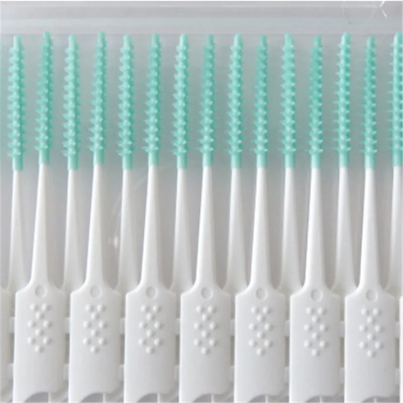 20 шт./кор. мягкие унисекс межзубные щетки очищаются между зубами Зубная щетка