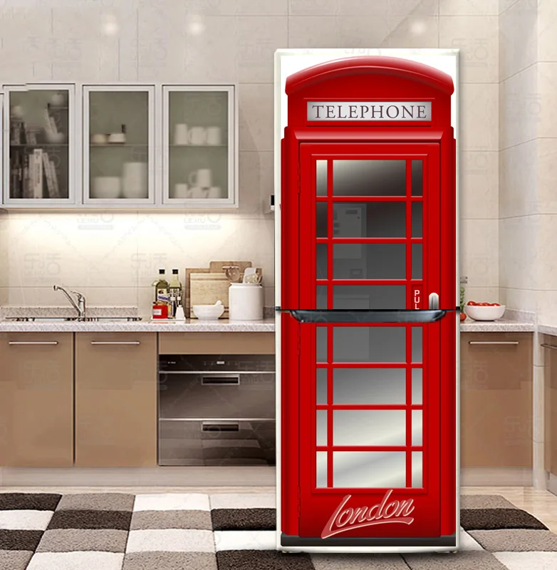 3D наклейки на холодильник крышка двери фотоальбом самоклеящаяся линия