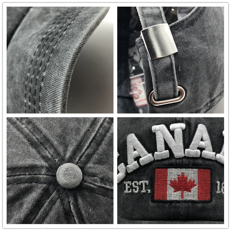 Бейсболка с вышивкой в Канаде для мужчин и женщин кепка стиле кэжуал | Аксессуары