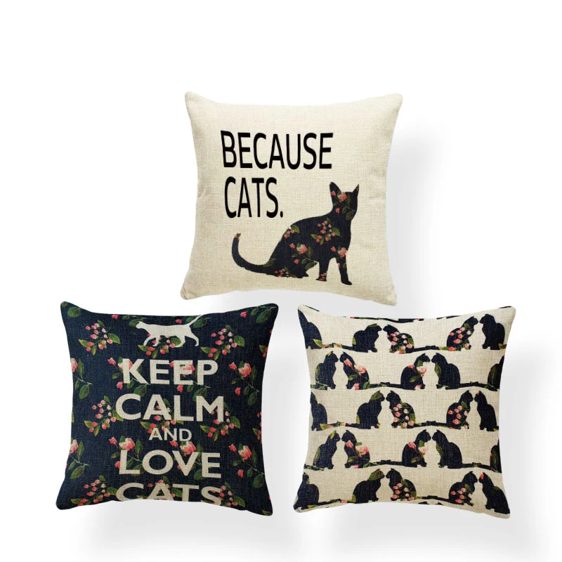 Роскошный и стильный животный Набор подушек Кошка Гостиная Спальня Декоративная