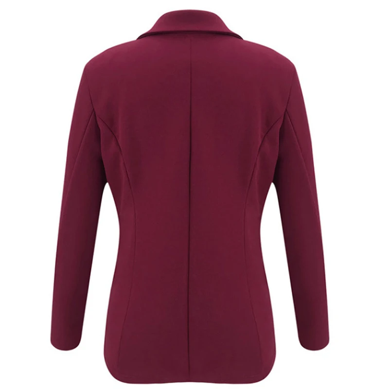 

2019 New Casual Long Sleeve Solid Color Turn-down Collar Coat Lady Business Jacket Suit Coat Slim Top Women blazers Female