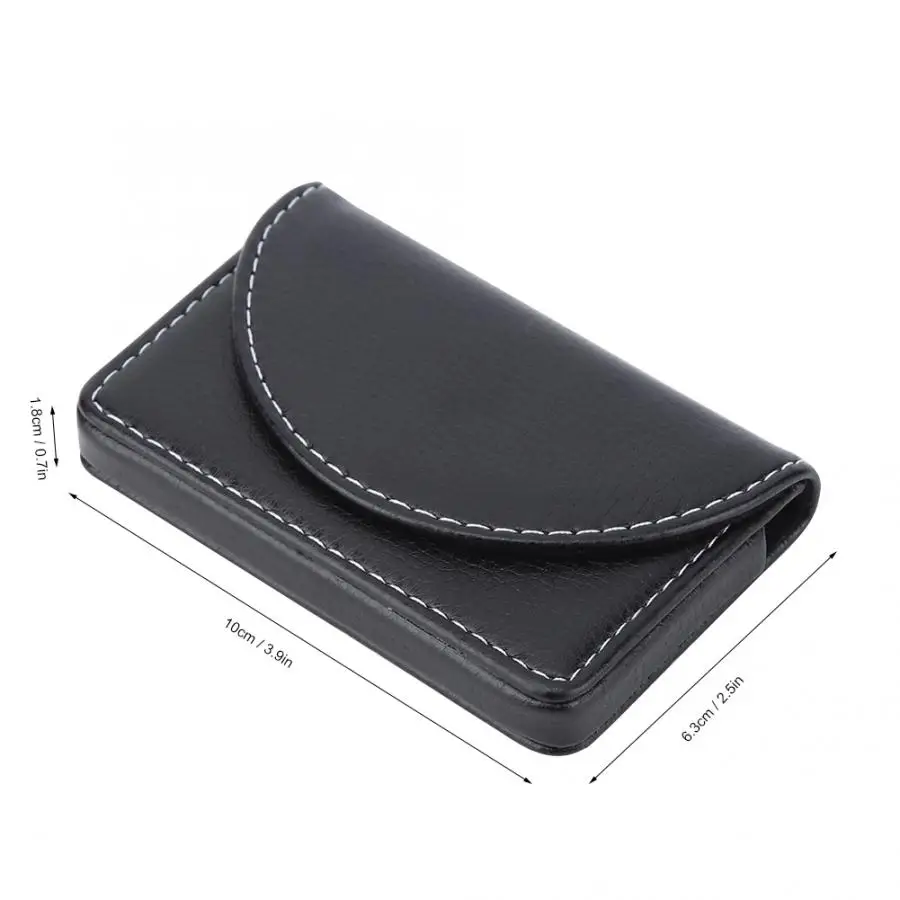Office Table Accessories Home Storage Portable Lightweight Leather Business Name Card Holder Case Wallet Credit | Дом и сад