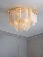 Modern Tassel Ceiling Light Chandelier Lighting Luxury Gold String LED Chandelier Interior Living Room Indoor Lighting Villa