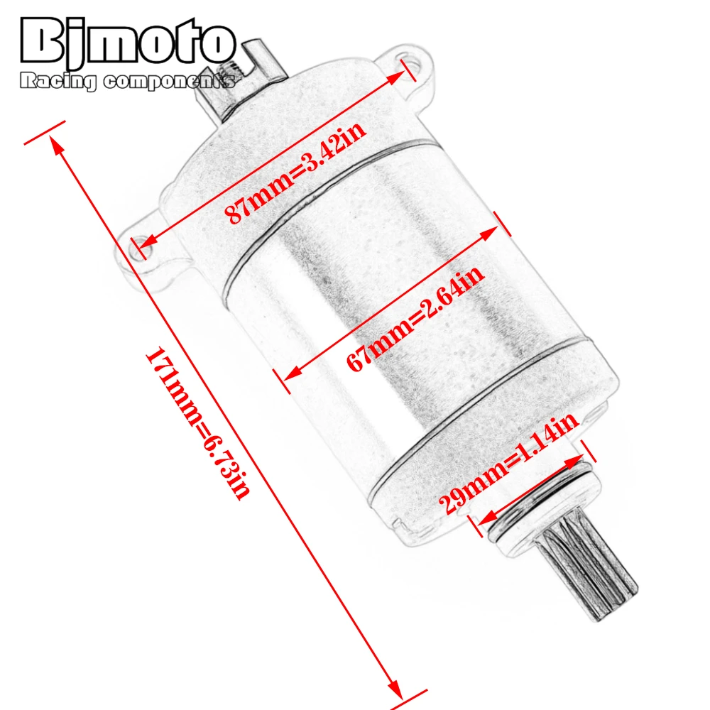 

New Motorcycle Starter Electrical Engine Starter Motor 28P-81890-00 For Yamaha YFM550FWA Grizzly 550 EPS YFM700FWA Grizzly 700