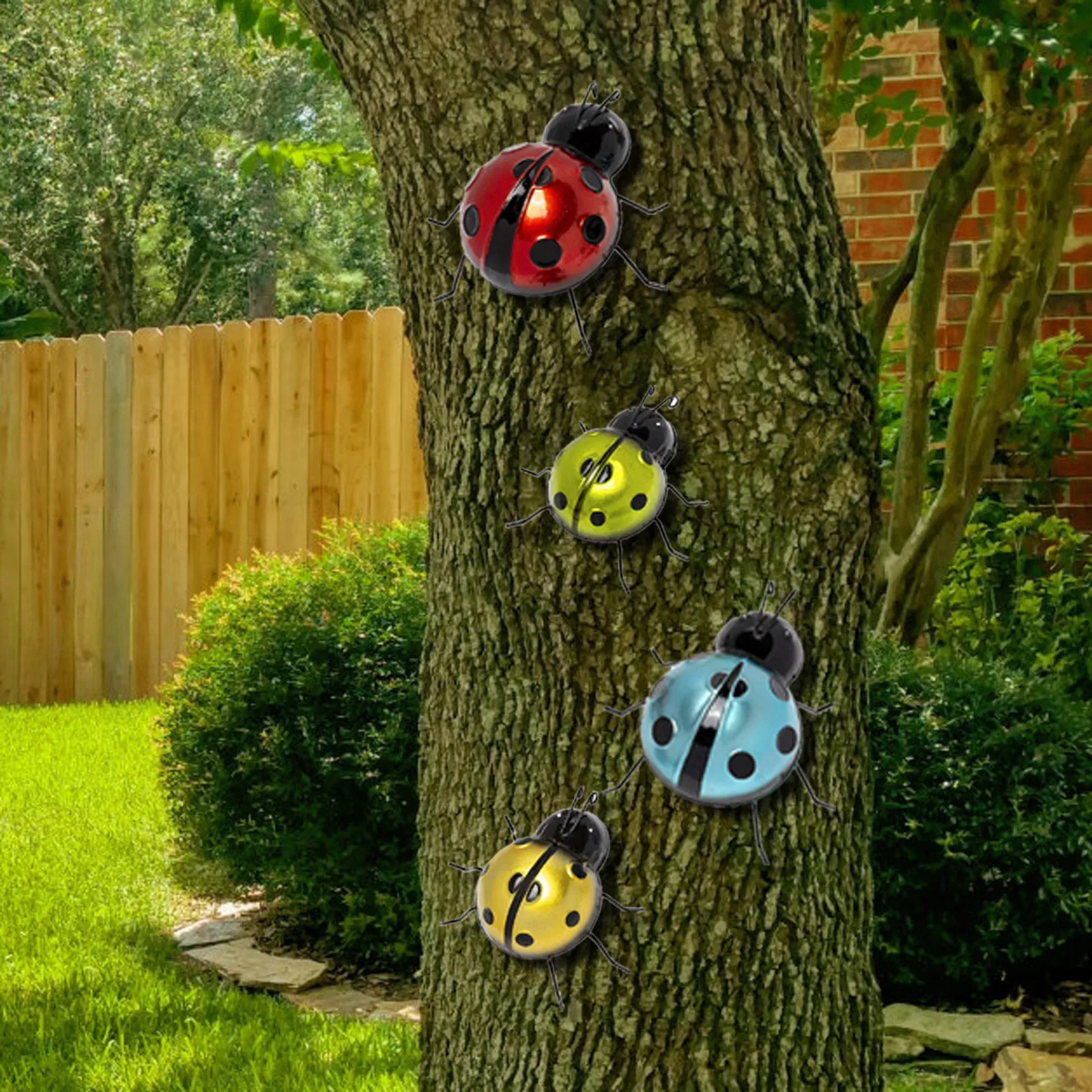 

4pcs Garden Beetle Art Outdoor Garden Backyard Metal Animal Decoration Gift