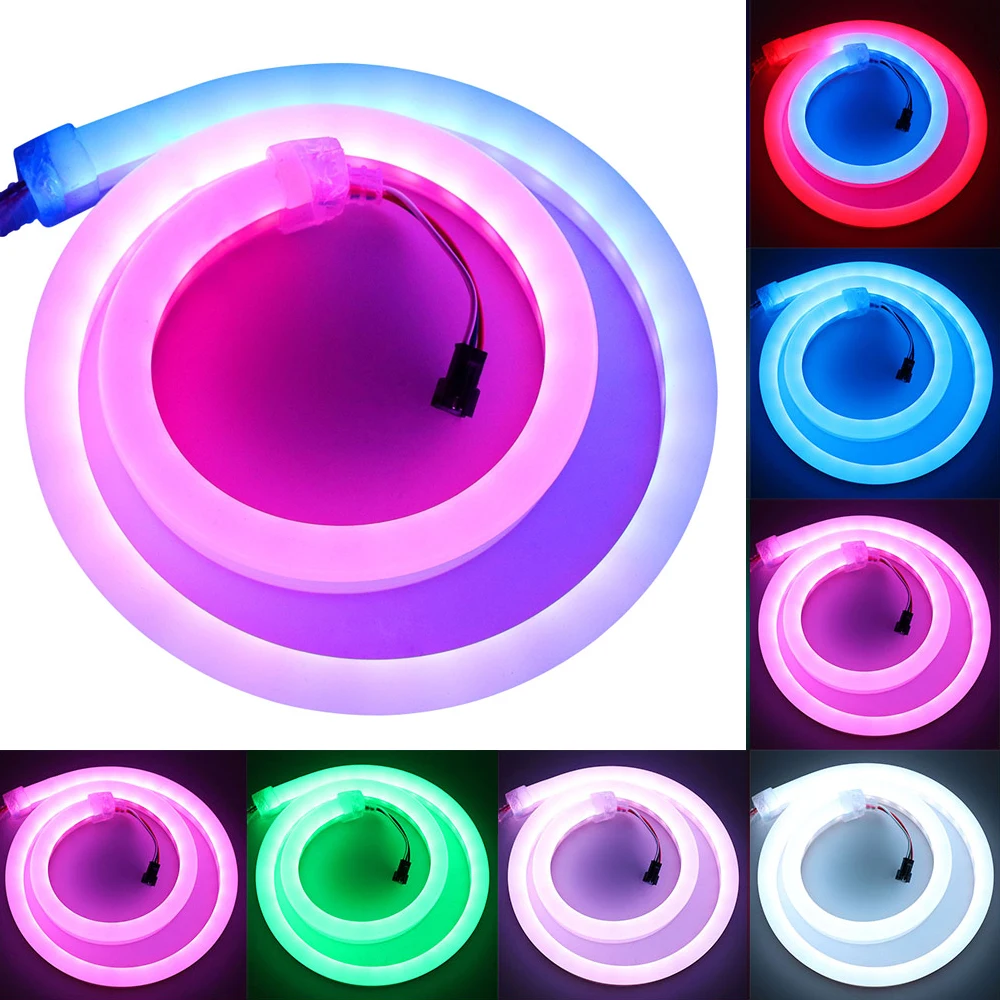 Неосветильник Светодиодная лента WS2811 DMX512 RGB 12 В полноцветная Гибкая Пиксельная 60