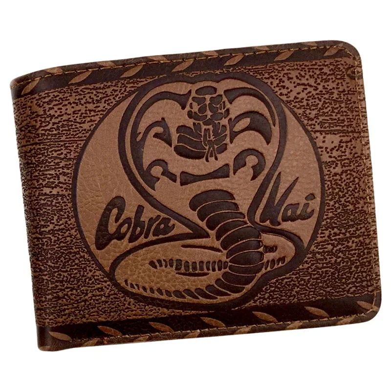 Cobra kai Винтаж Для мужчин кожаный бумажник Двойные 7 Кредитная карточка 1 шт.