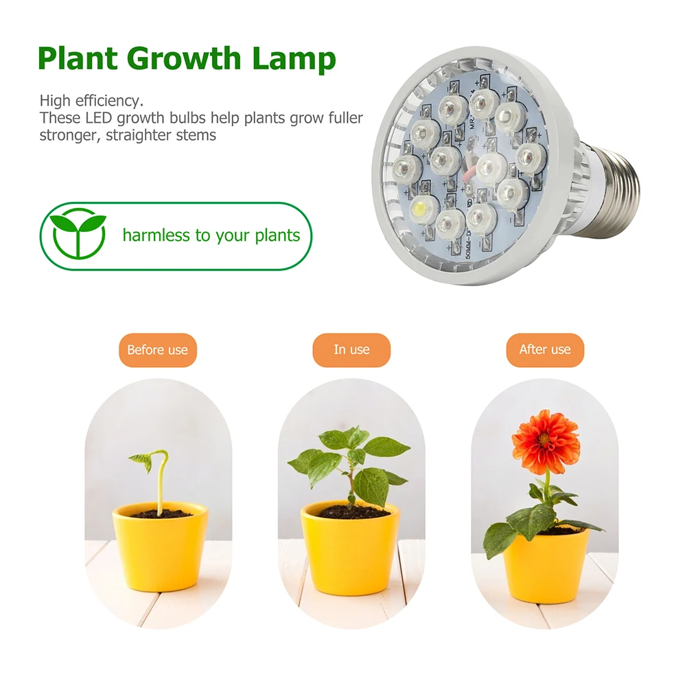 

E72 LED plant flower growth lamp E27 is used for vegetable indoor greenhouse nursery seedling spectrum ultraviolet lamp