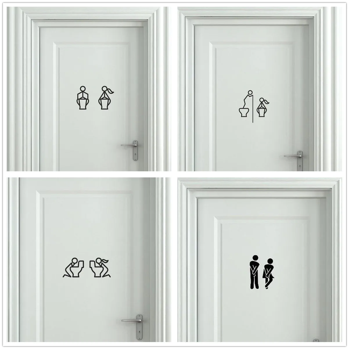 Makeyes унитаз Забавный Дизайн Наклейка на стену s наклейки дверь виниловые двери в