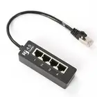 Сетевой разветвитель LAN Ethernet RJ45 с 1 на 4 разъемами, переходник с 4 гнездами RJ45, 1 штекер RJ45