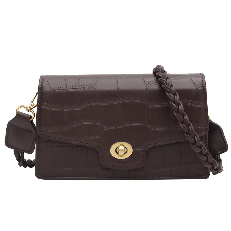 

2021 New Trendy Brand Designer Fashion Ladies Shoulder Bag Texture Messenger Bag High Quality Retro PU Small Square Bag Female