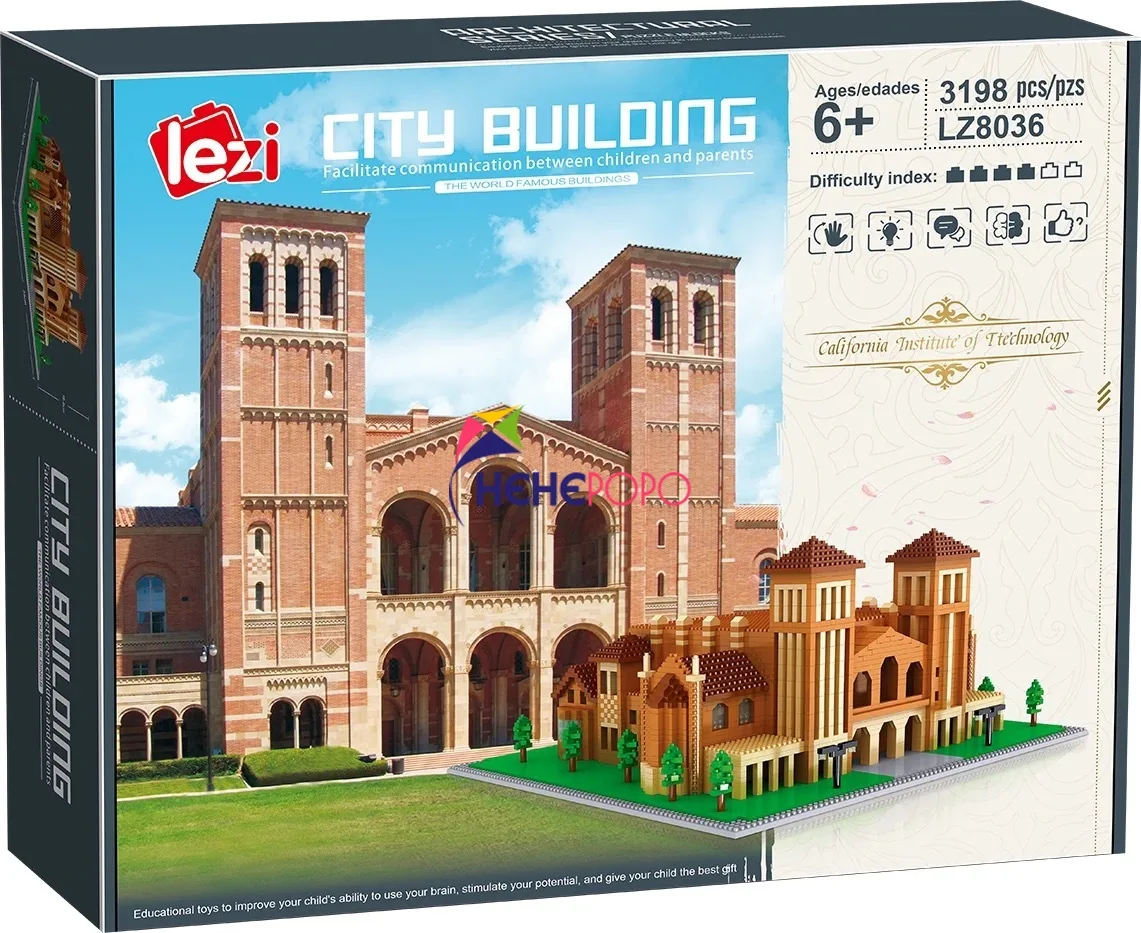 

8033 World Architecture Harvard University School 3D Model DIY Mini Diamond Blocks Bricks Building Toy for Children 3