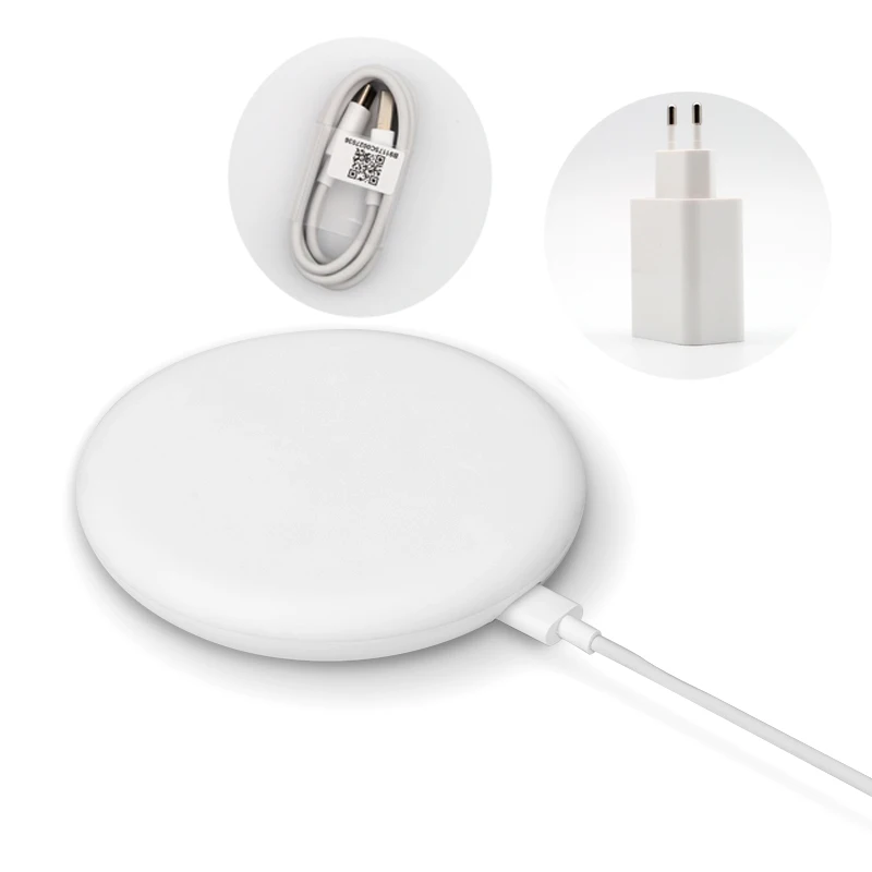 EU charger and cable Xiao mi Беспроводное зарядное устройство Qi 20 Вт Макс. 15 в смарт-адаптер быстрой зарядки смарт-поддержка mi 9T 9 8 6 A3 mi x 3 2s Max 3 - Цвет: EU charger and cable