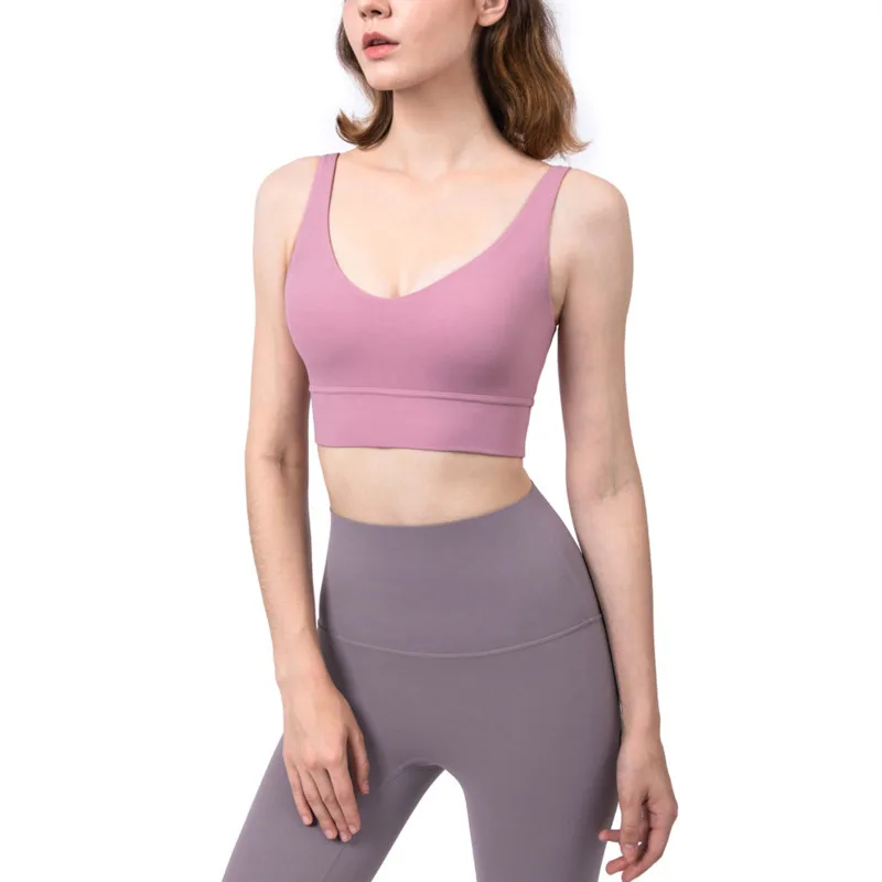 NCLAGEN Глубокий V-образный вырез сексуальный бюстгальтер для йоги нижнее белье