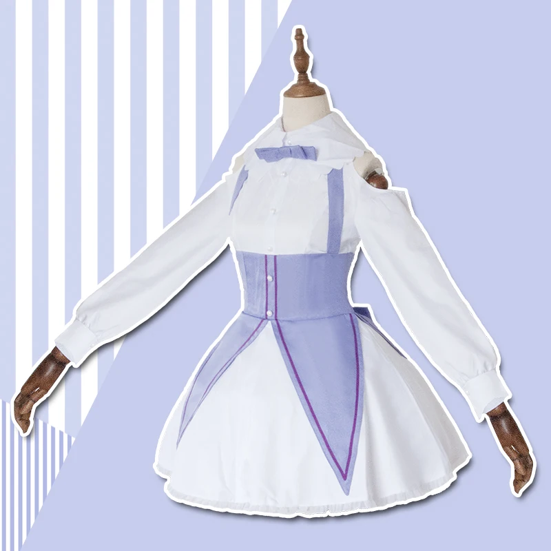 Аниме Re Zero Kara Hajimeru Isekai Seikatsu Эмилия Косплэй костюм память зимние платье Emilia