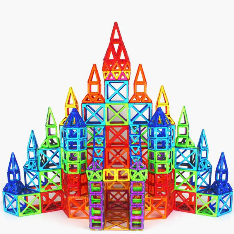 Dise&ntilde;ador Constructor magn&eacute;tico tama&ntilde;o grande im&aacute;n bloques de construcci&oacute;n ilumine ladrillos magn&eacute;ticos juguetes para ni&ntilde;os de regalo-4