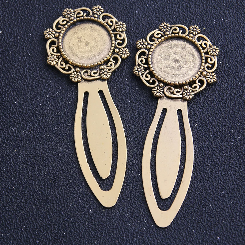 1 шт. Три цвета 18 мм Камея Сталь Полые Цветы закладки Круглый Кабошон Настройки