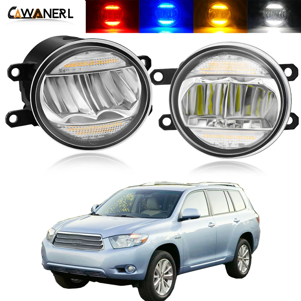 2in1 туман светильник + дневные ходовые огни для Toyota Highlander 2008 2009 2010 2011 2012