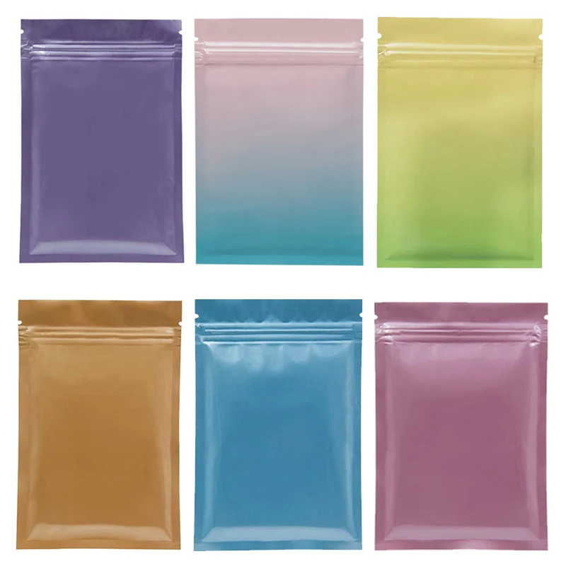 10 шт./лот сумка из алюминиевой фольги Ziplock с матовой фольгой на молнии упаковочная