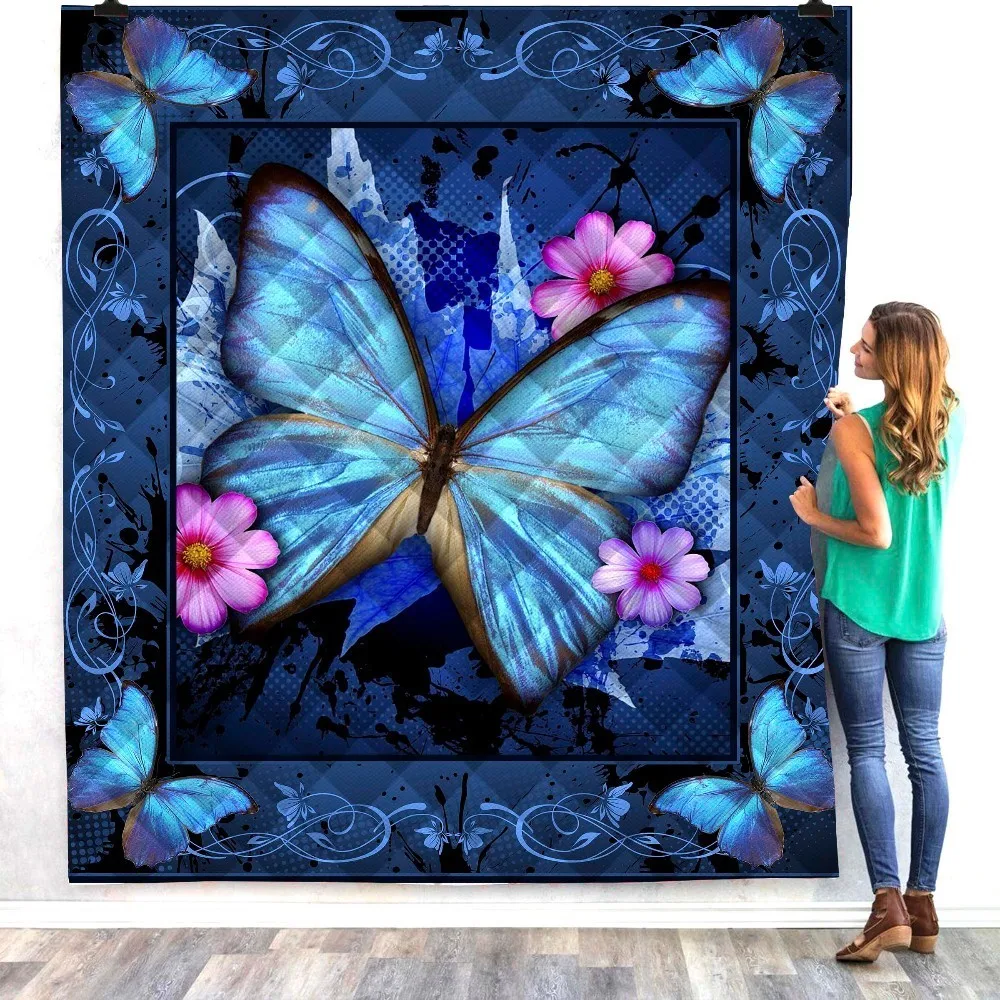 Пчелиной матки аниме пчелы бабочки принт домашний диван крышка Стёганое одеяло