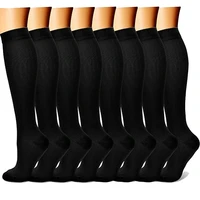 8 pair compression socks pack for women men sport running 15 20mmhg circulation best support marathon edema diabetes wholesale