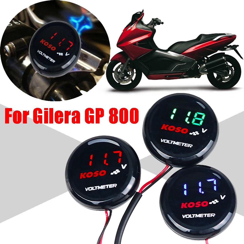 For Gilera GP 800 GP800 Accessories Motorcycle KOSO Voltmeter Mini Volt Gauge LED Digital Voltage Display Meter Volt Tester