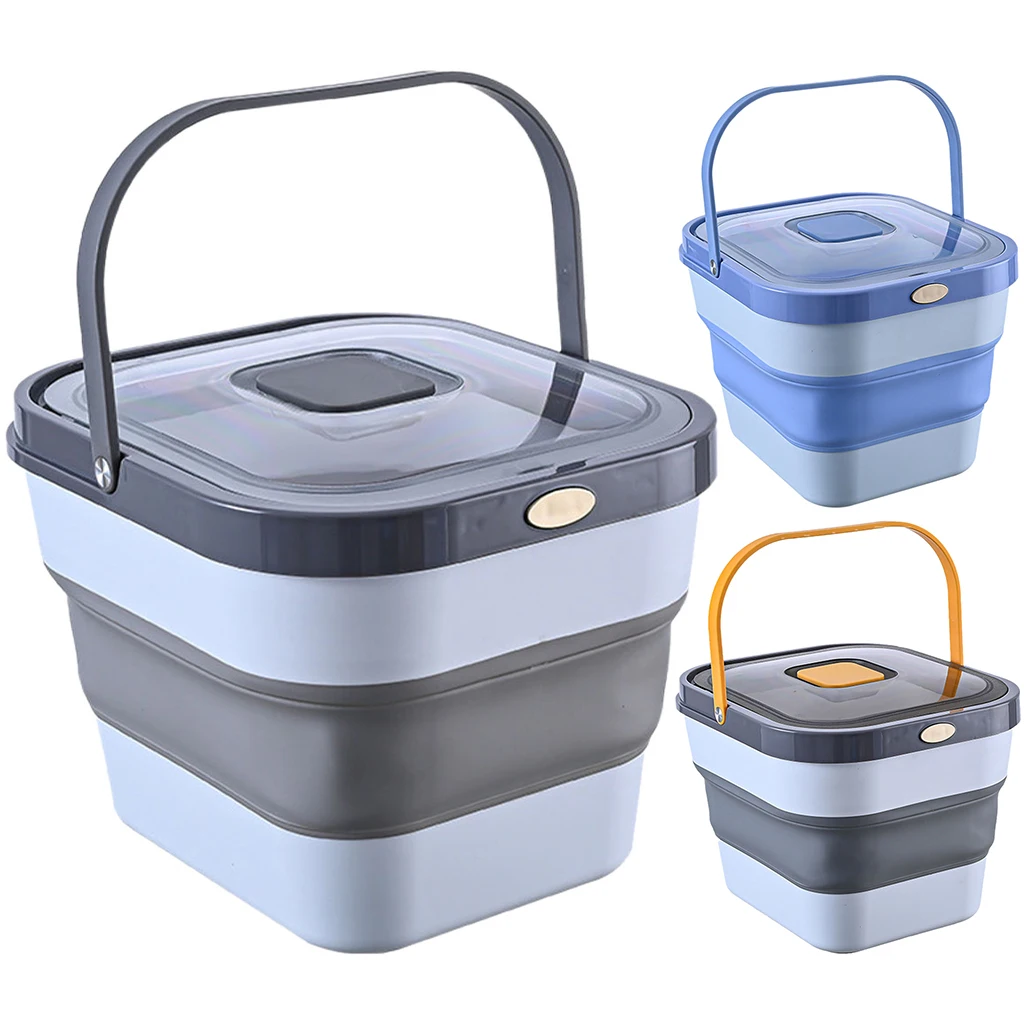 

Folding Rice Container Moisture-Proof Storage Bin for Restaurant Farmhouse Countertop Accessories Kitchen Grain Storage