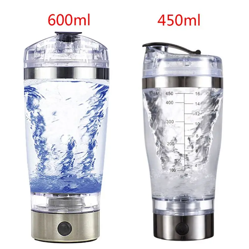 

450ml/600ml USB Rechargeable Electric Mixing Cup Portable Protein Powder Automatic Shaker Bottle Leakproof Mixer for Milkshakes