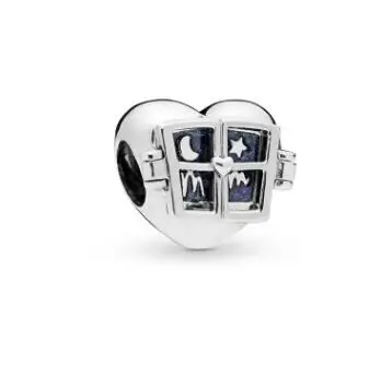 12 Authentic 925 Sterling Silver Pink heart charms Beads Fit Original Charms Bracelet Jewelry - Color: 12