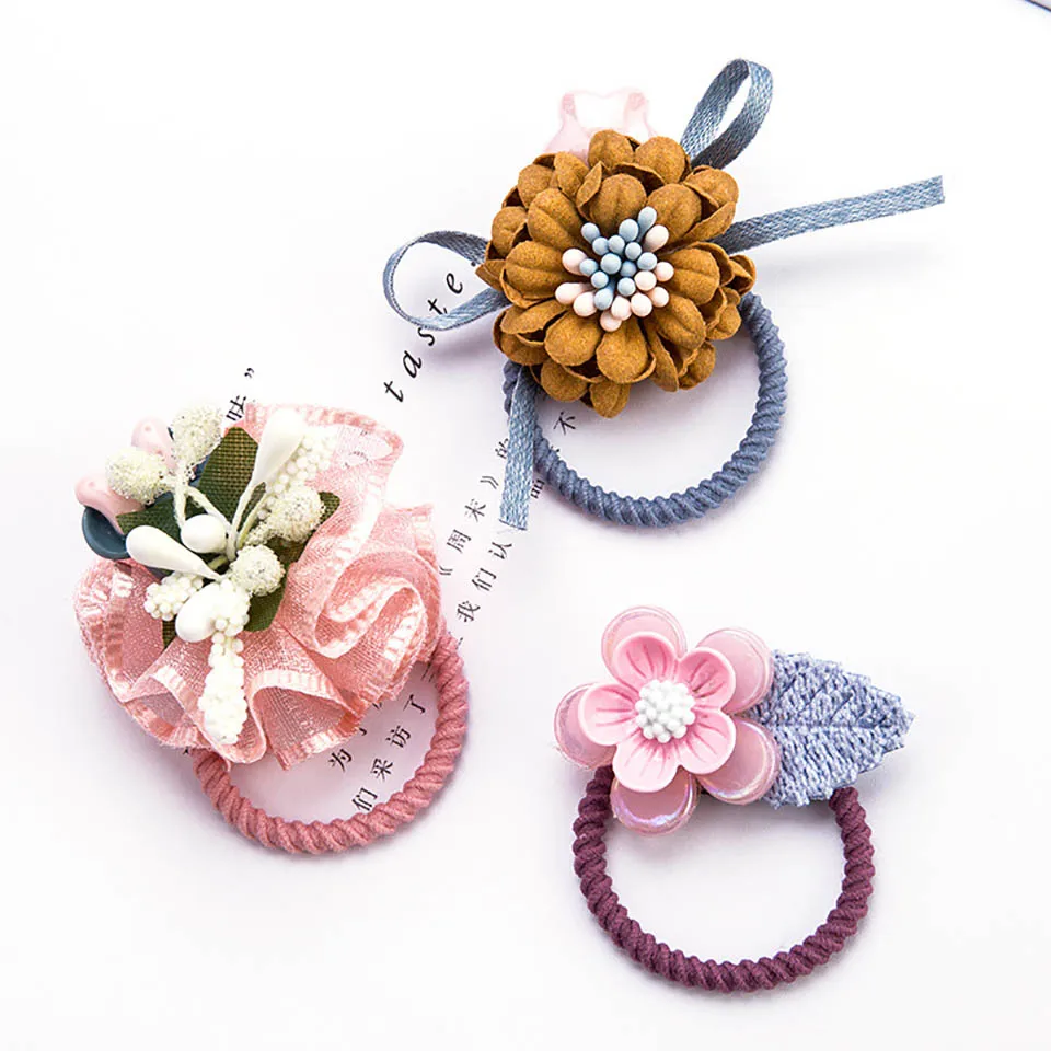 JINJIAN/Детский головной убор для девочек с цветочным бантом милая маленькая