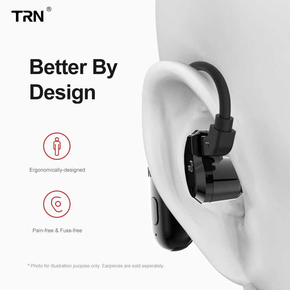 TRN BT20 беспроводной Bluetooth 5 0 ушной крючок HIFI наушники 2PIN/MMCX разъем для ZS10 ZS5 ZS6 ZST ES3 ZSR