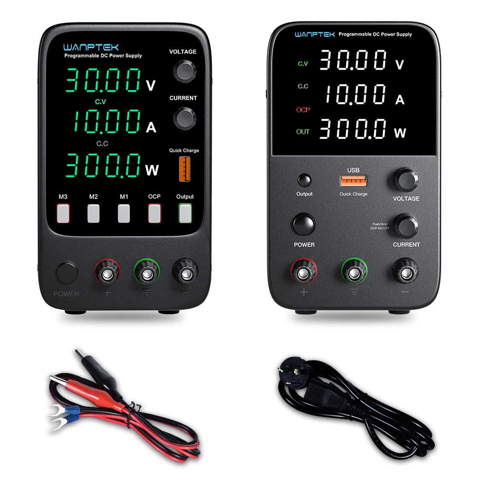 Wanptek-fonte de Alimentação dc Ajustável Tela Digital de Led Regulador de Voltagem Modelos de 30 60v e 10 a Estabilizador Ideal para Bancada de Laboratório Fonte de alimentação de comutação