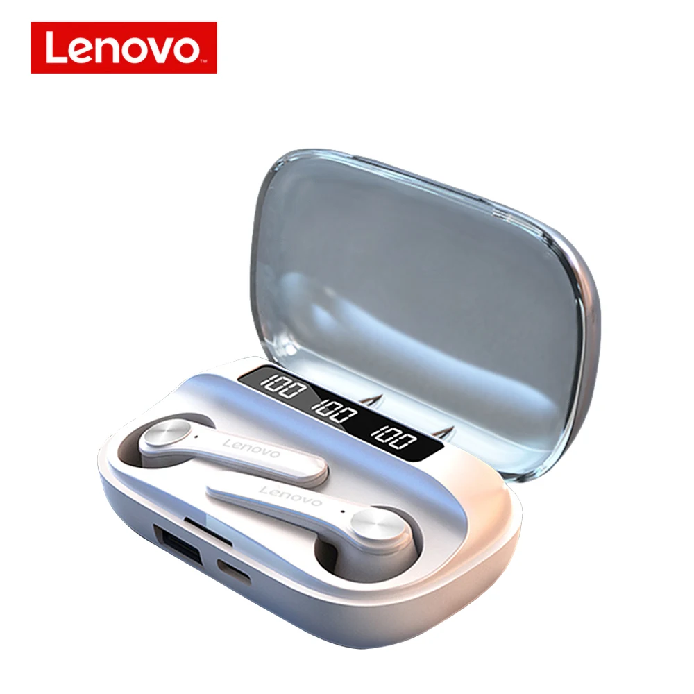 Беспроводные Bluetooth наушники Lenovo QT81 стерео звуковые IPX4 водонепроницаемая