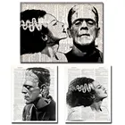 Модная Интерьерная картина с надписью The Frankenstein And His настенное художественное украшение And, Картина на холсте для украшения гостиной
