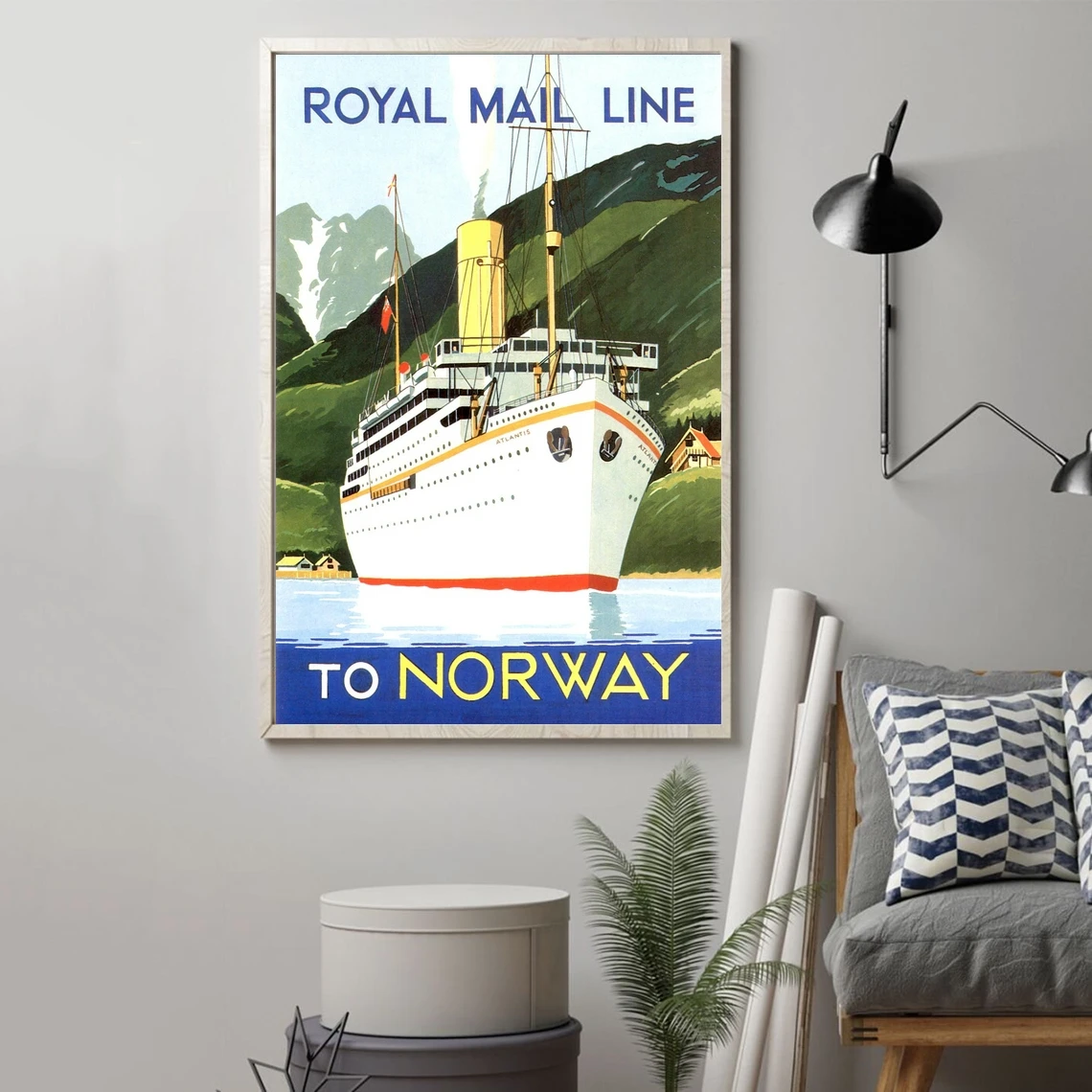 

Постер Royal Mail Line, печать на холсте, настенная живопись, украшение для дома (без рамки)