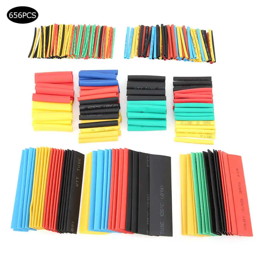 656 шт. водонепроницаемые термоусадочные трубки для проводов | Обустройство дома