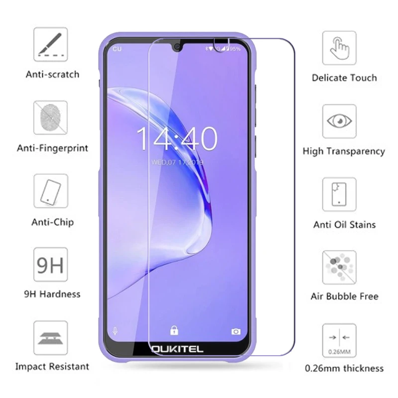 Закаленное стекло для Oukitel K12 K9 K10 K7 K15 K13 Pro Защитная пленка экрана телефона на Y5000