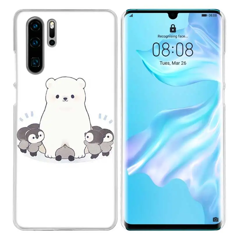 Жесткий чехол для huawei P30 P20 P10 mate 30 20 10 Nova 5 5i Pro Lite P Smart Z Plus Прекрасный Пингвин полярный медведь - Цвет: 05
