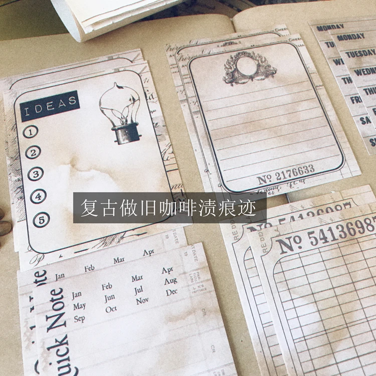 10 шт./упак. Винтаж Кофе сетки Memo Стикеры DIY ремесло Скрапбукинг альбом мусор