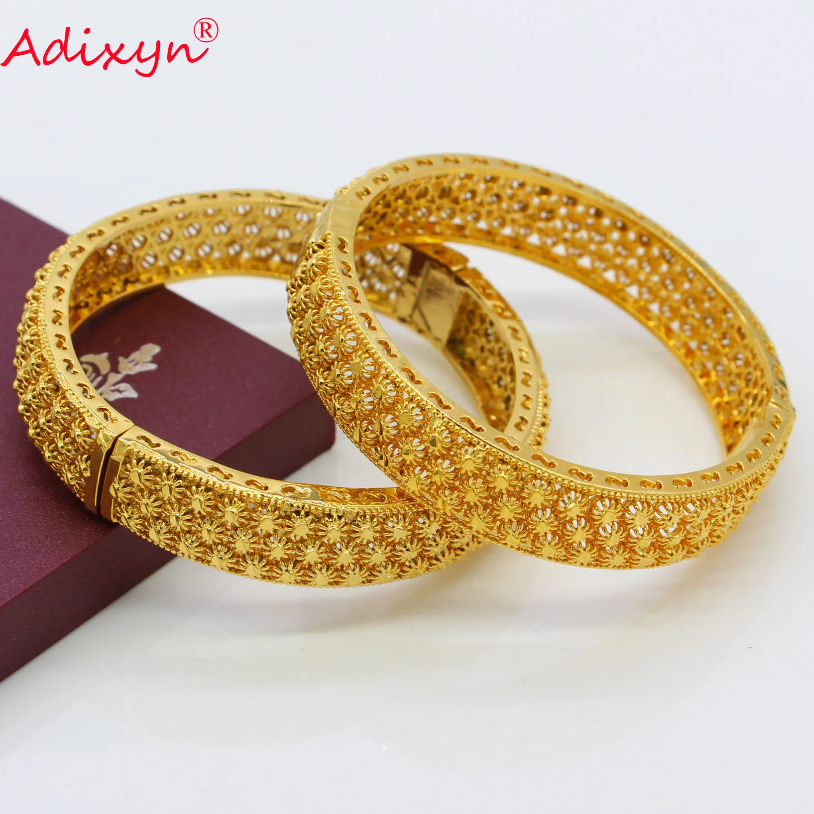 Adixyn 2 шт. новые модные роскошные золотые украшения Браслеты Браслет манжета