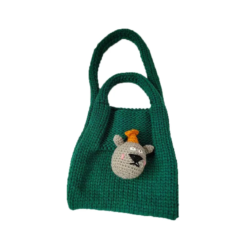 

Toddler Girl Knitting Bag For Boy Girl Purse and Handbag Children Wallet Kawaii Furit Small Change Purse Kid Coin Bag Baby Bolsa