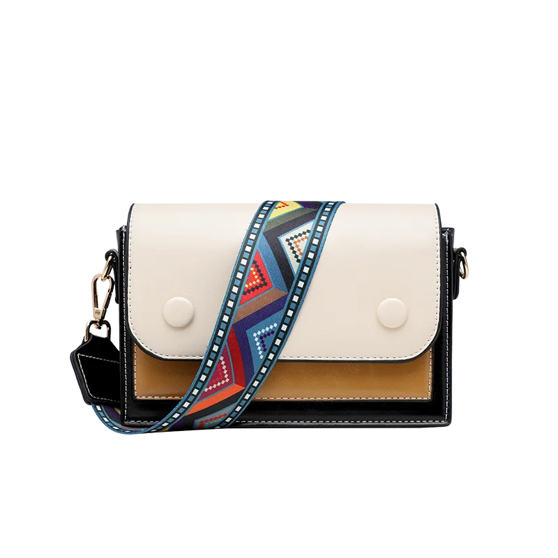 

small square bag 2019 new fashion simple wide shoulder strap diagonal cross female bag wild casual shoulder bag